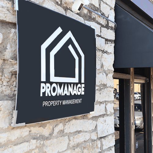 ProManageTX Front Door Sign